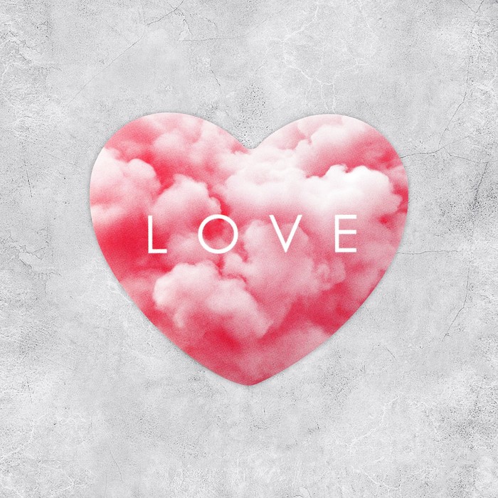 

Открытка-валентинка «Love», облака, 7 х 6 см (10 шт.)