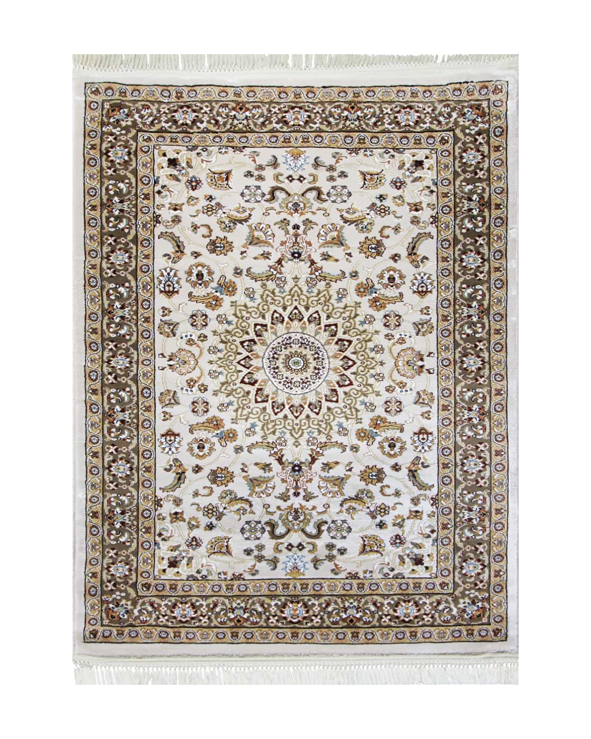 фото Ковёр merinos shahreza 160x220 прямоугольный кремовый коричневый d210
