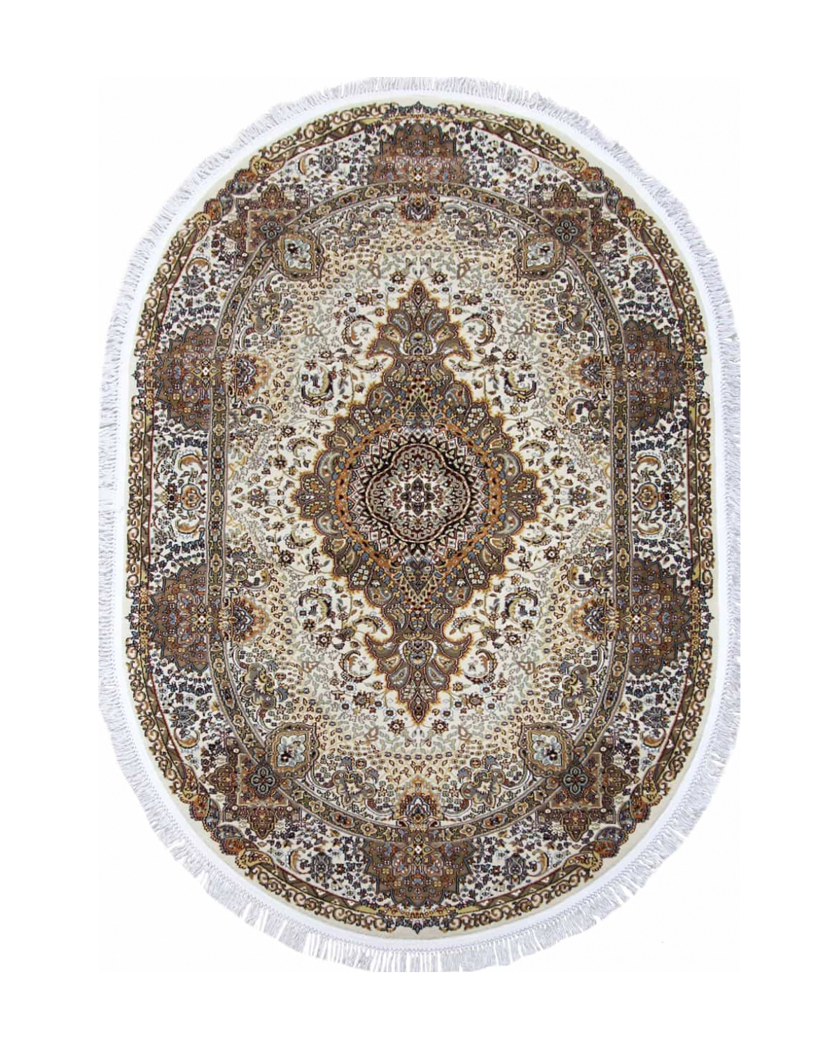 

Ковер Kitroom Plus Komsheh 160x300 овальный кремовый/бежевый d414