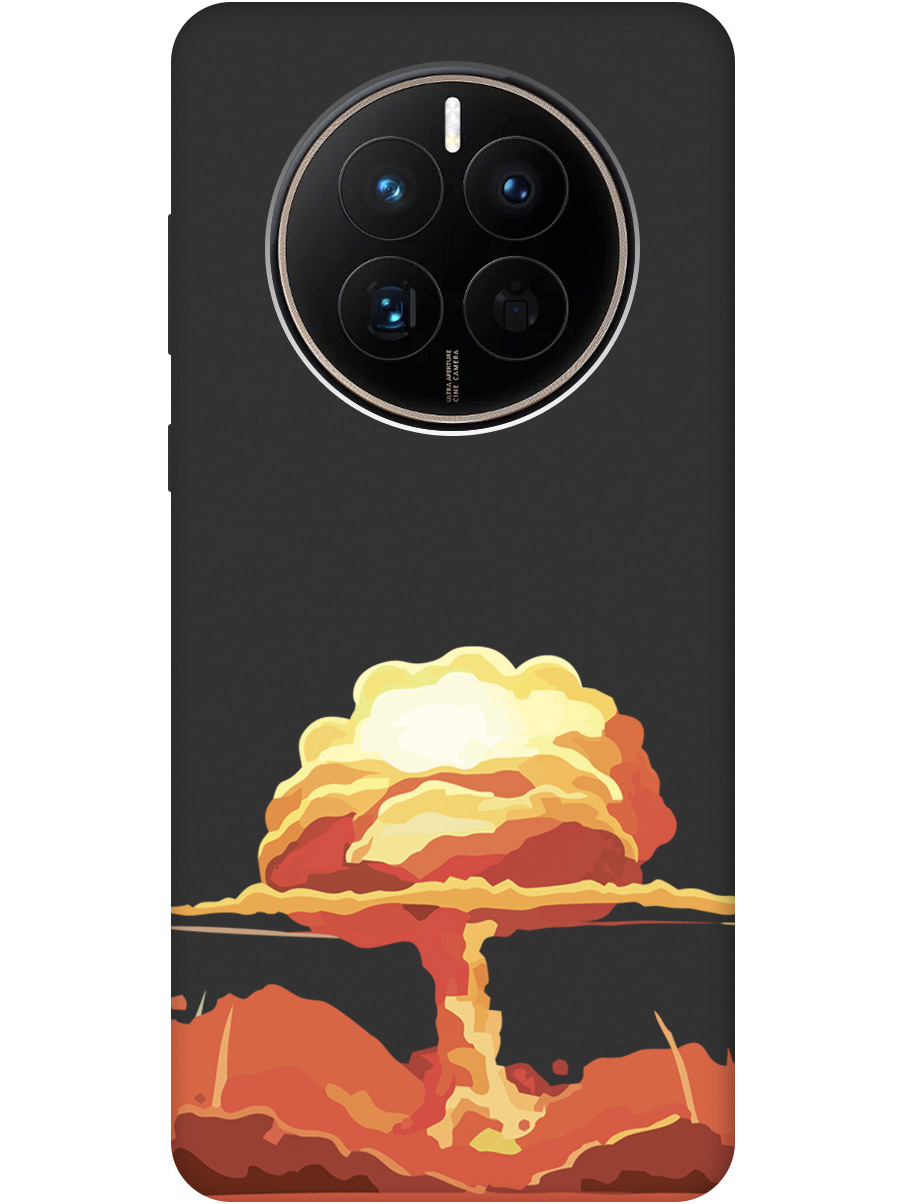 

Чехол на Huawei Mate 50/Huawei Mate 50E силиконовый матовый Soft Touch с принтом "Boom", Черный;красный, 20001444