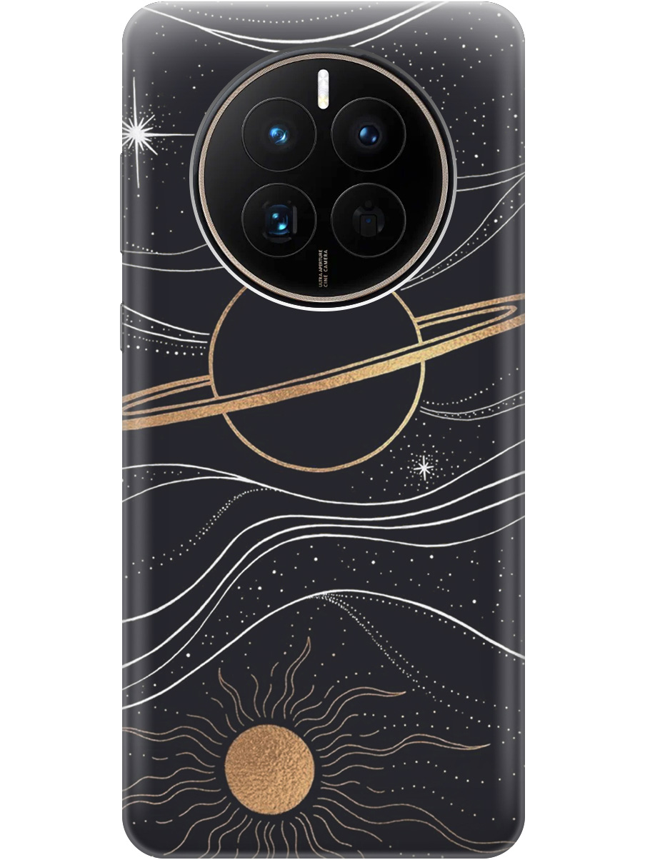 

Чехол на Huawei Mate 50/Huawei Mate 50E матовый "Сатурн и солнце", Белый;желтый, 20001444