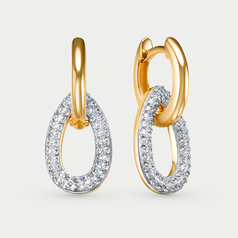 

Серьги из красного золота Berger 120223, фианит, 120223
