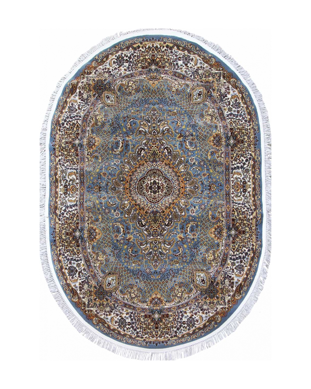 

Ковер Kitroom Plus Komsheh 160x300 овальный синий/бежевый d414