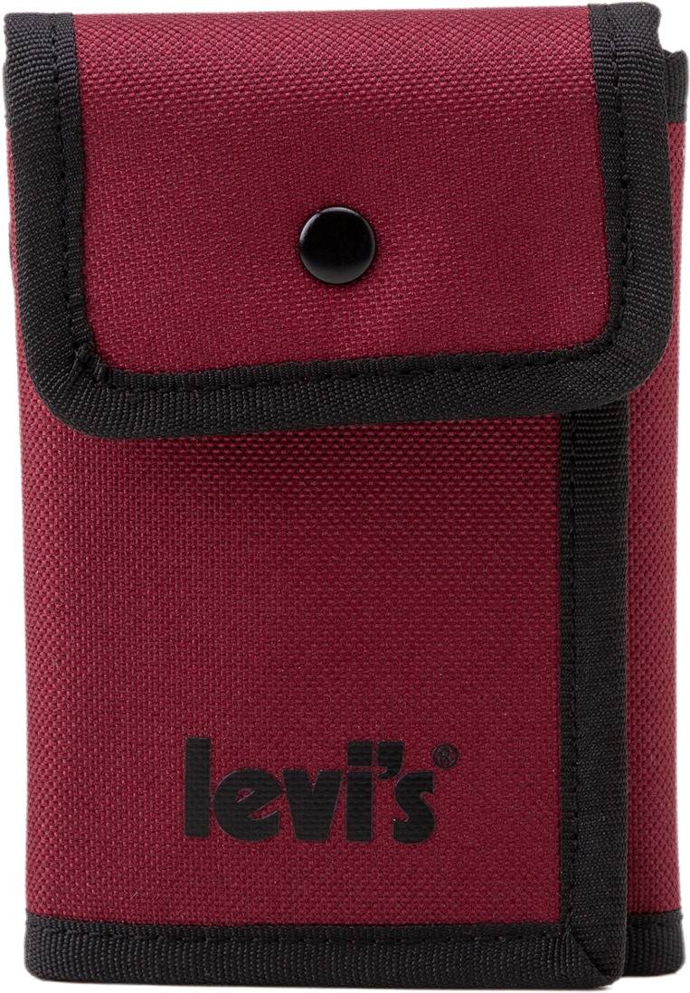 фото Кошелек мужской levis lanyard wallet, бордовый levi's