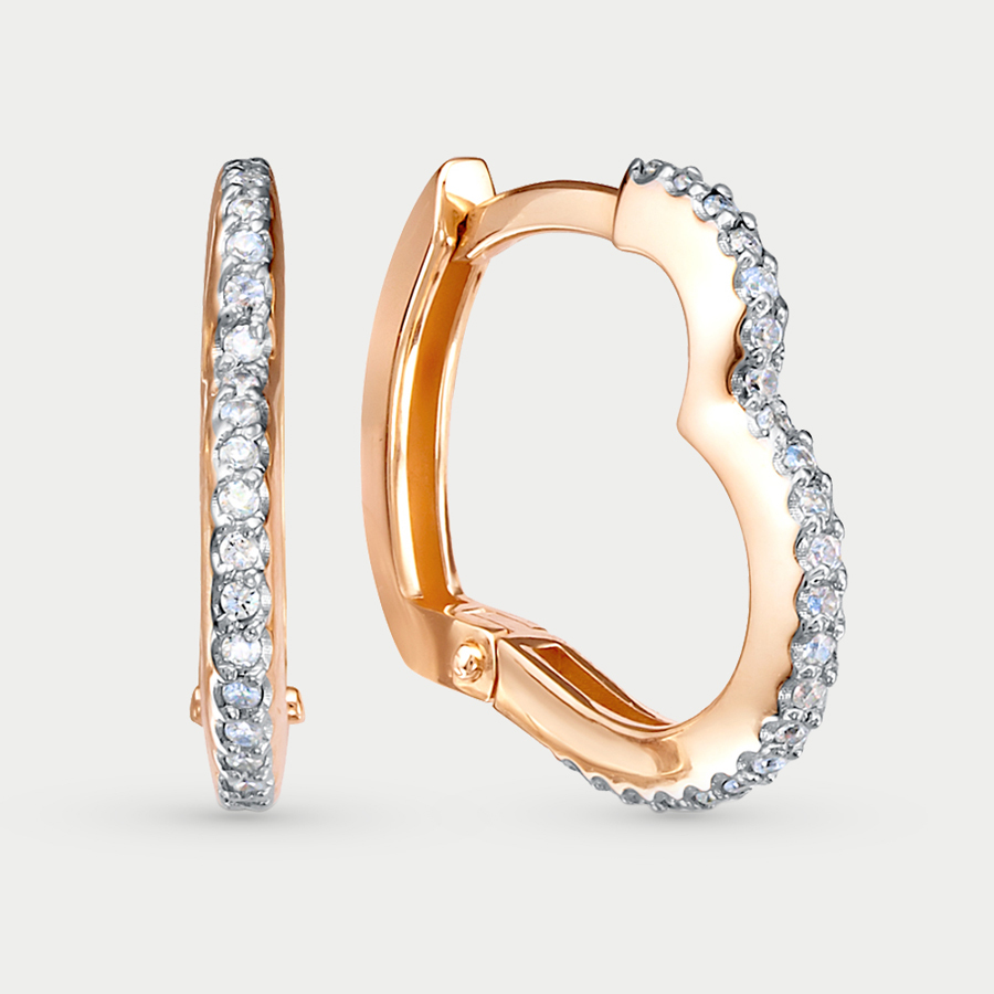 

Серьги из красного золота Berger 120215, фианит, 120215