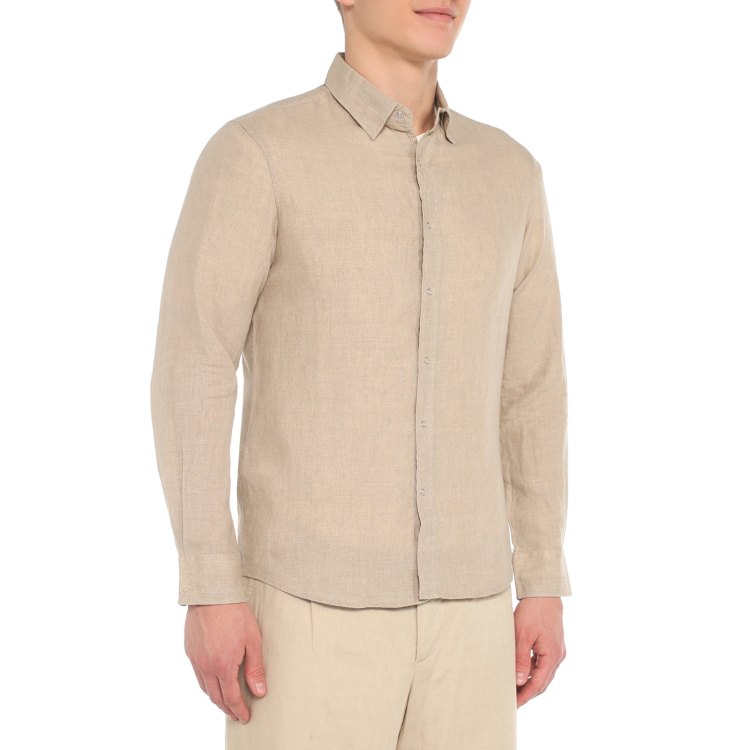 

Рубашка мужская Maison David ML2120 бежевая 2XL, Бежевый, ML2120