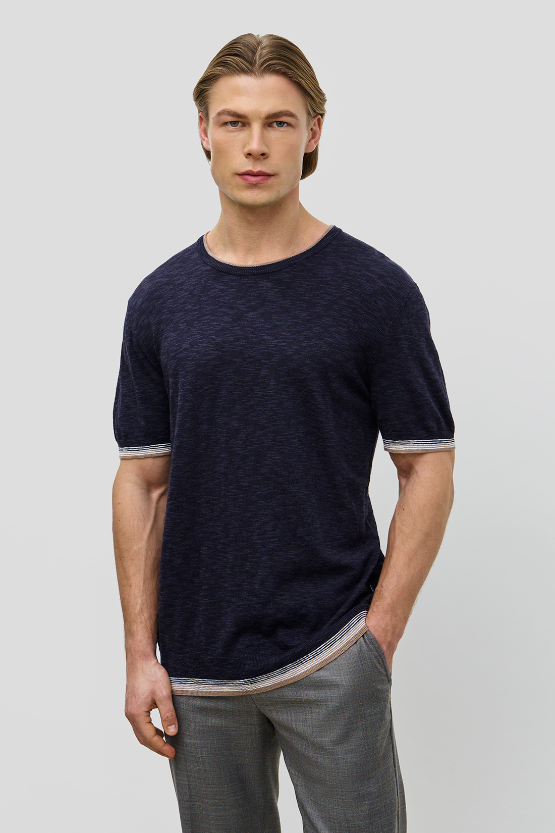 

Джемпер мужской Baon B6323015 синий 3XL, B6323015