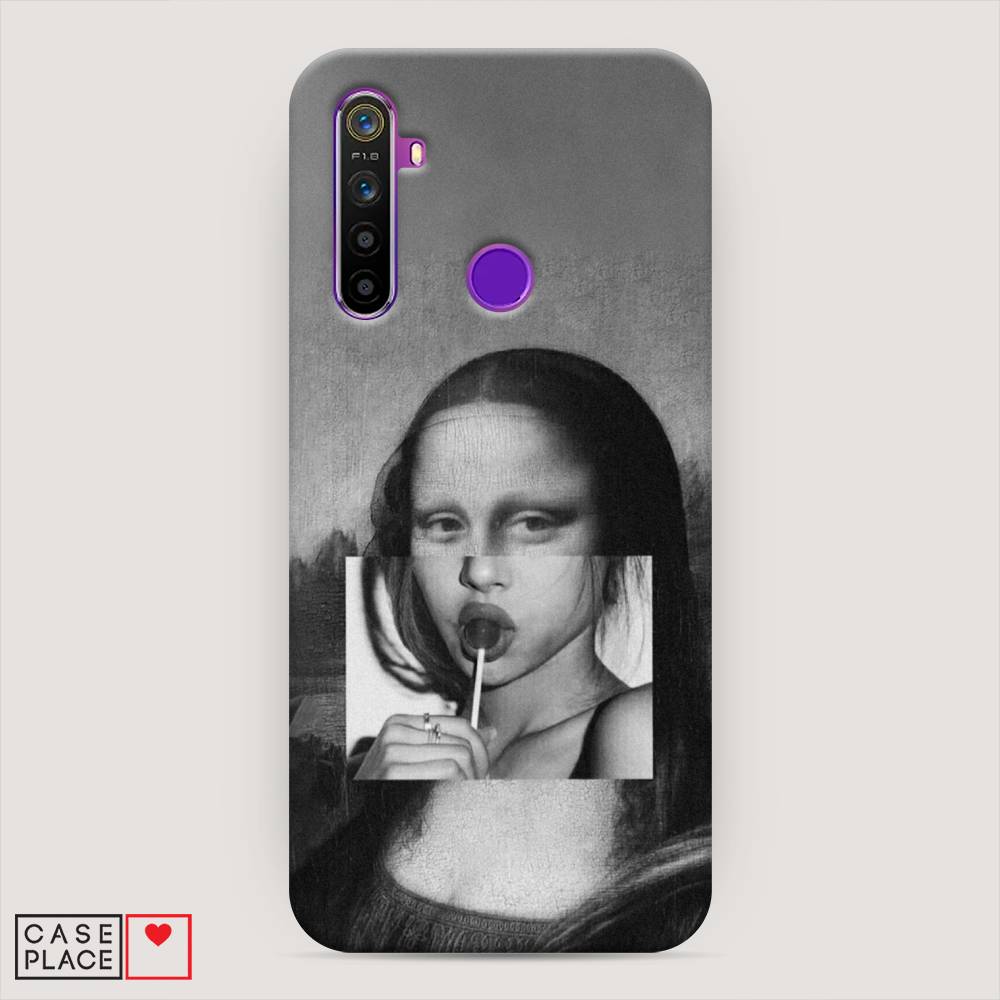 фото Пластиковый чехол "mona lisa sucking lollipop" на realme 5 awog