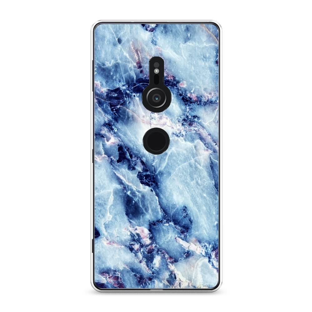 

Чехол для Sony Xperia XZ2 "Мрамор с синими прожилками", Синий, 52850-3