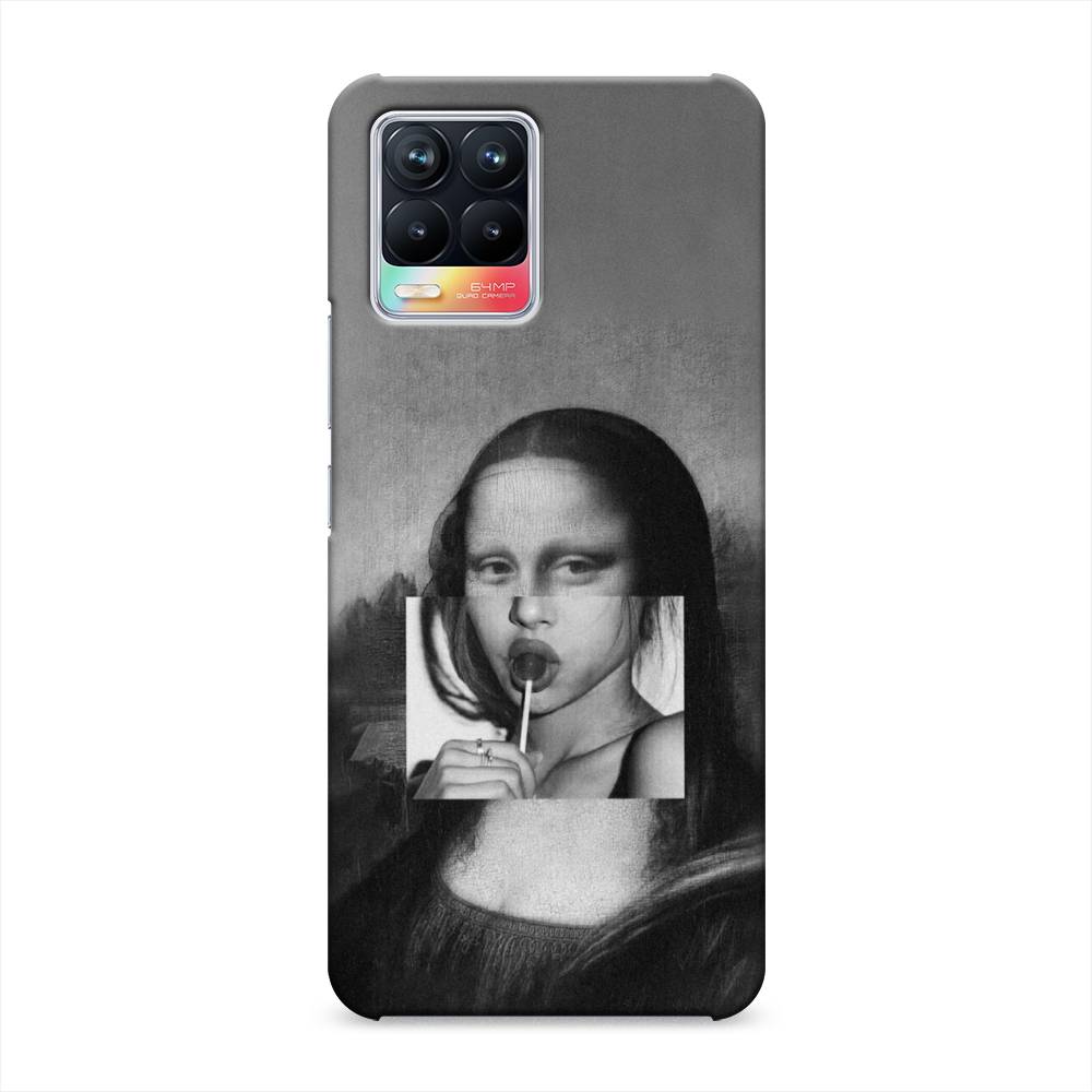 

Пластиковый чехол "Mona Lisa sucking lollipop" на Realme 8, 255420-7