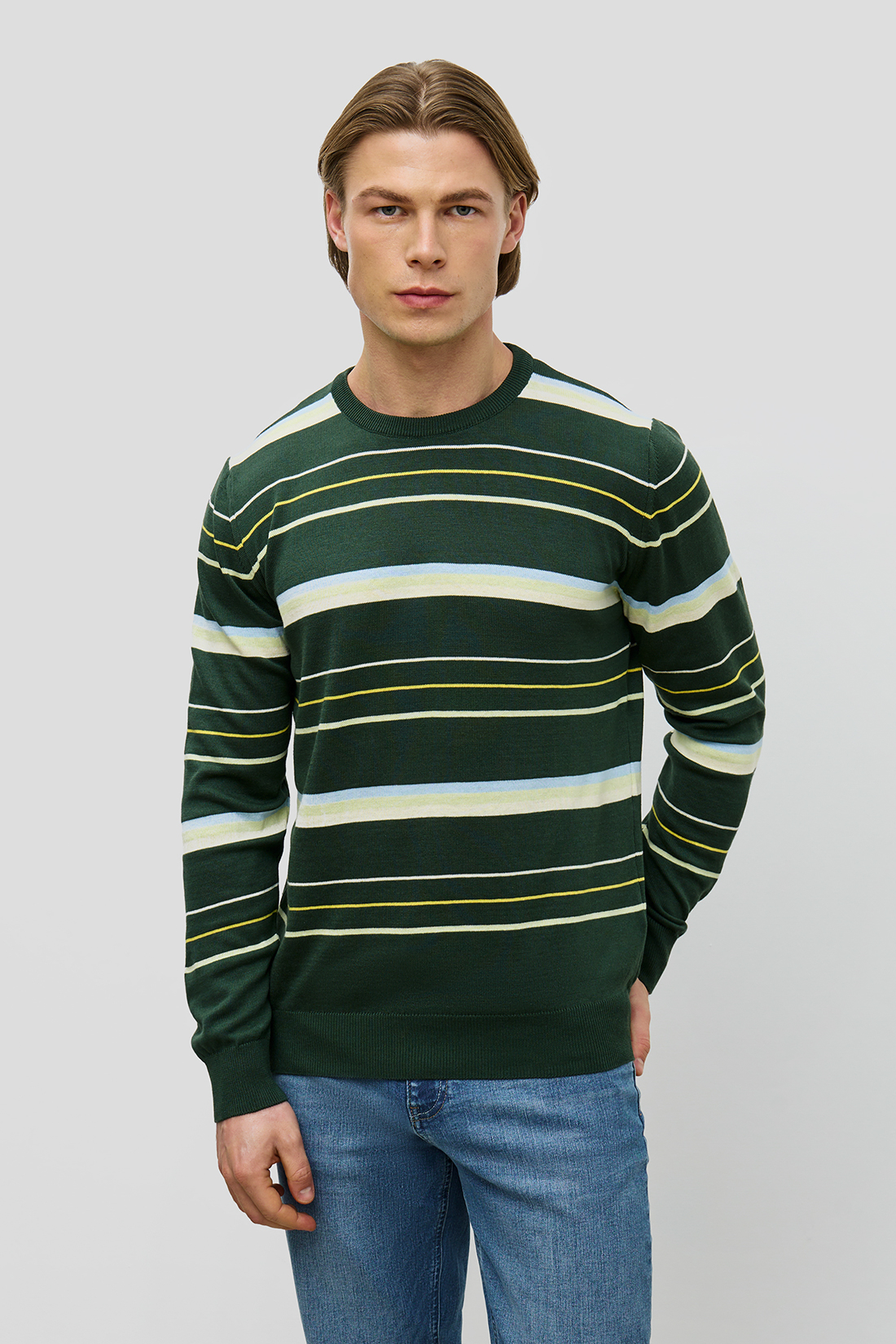 

Джемпер мужской Baon B6323018 зеленый 2XL, B6323018