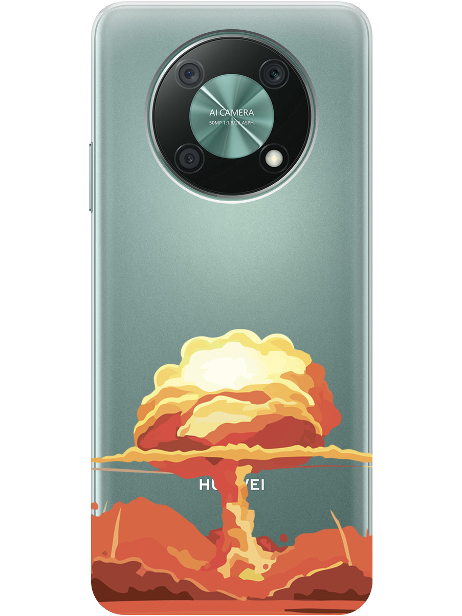 

Чехол на Huawei nova Y90 силиконовый с принтом "Boom", Прозрачный;красный, 20000551