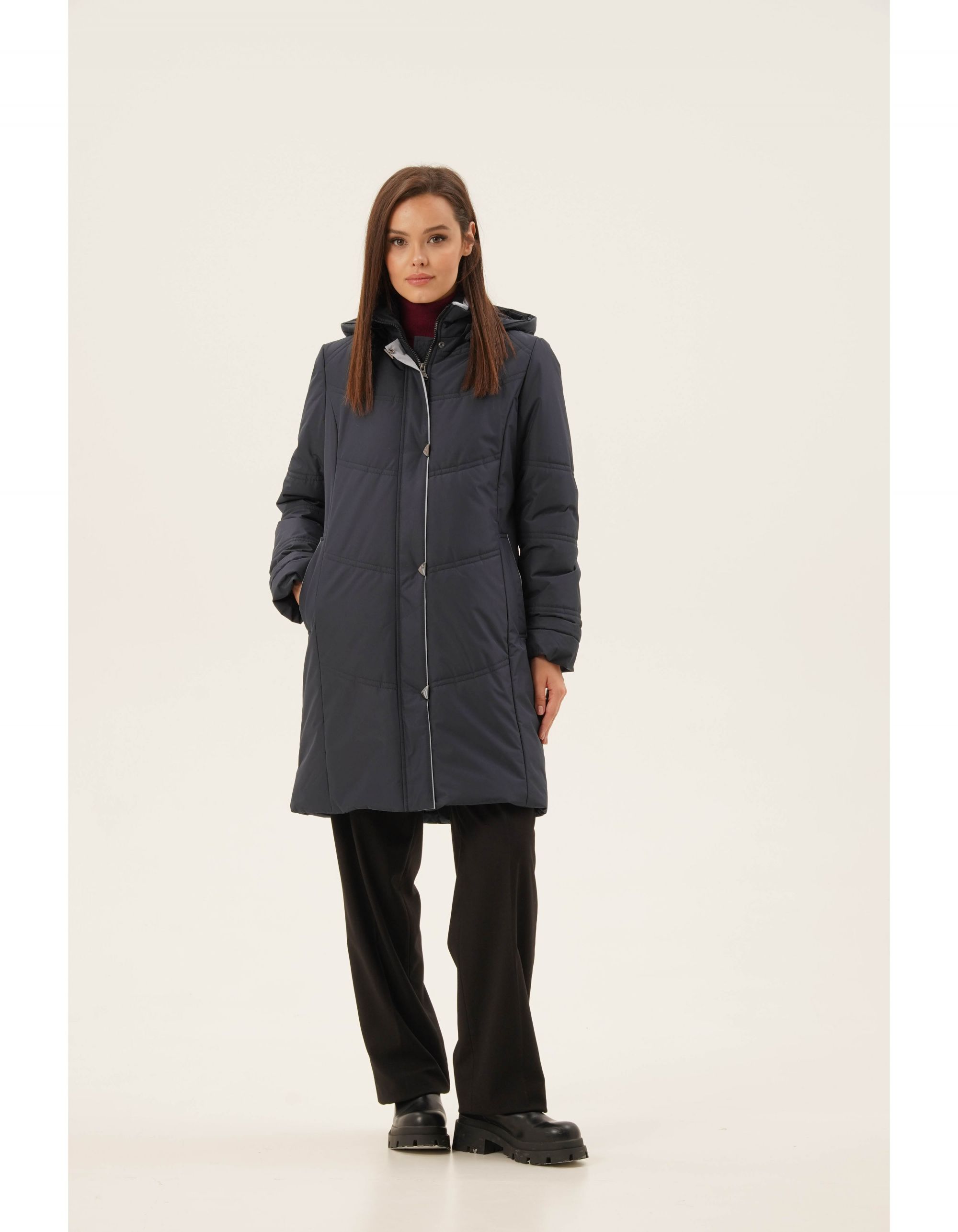 

Пальто женское Maritta 28-3030-10 синее 42 EU, 28-3030-10