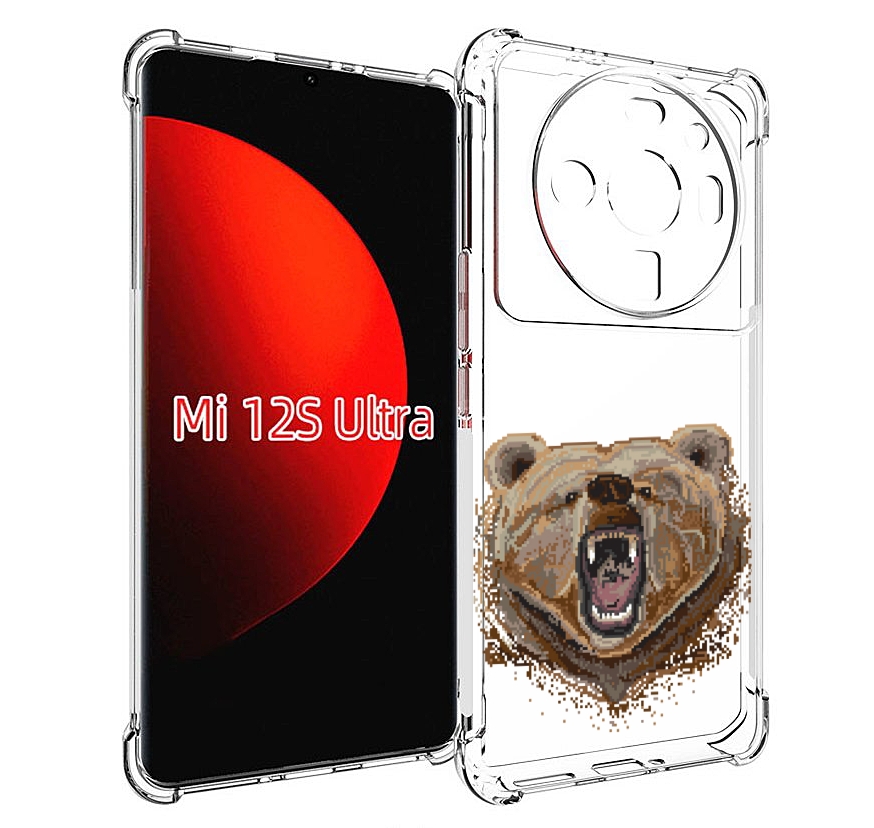 

Чехол MyPads пиксельный медведь для Xiaomi 12S Ultra, Прозрачный, Tocco