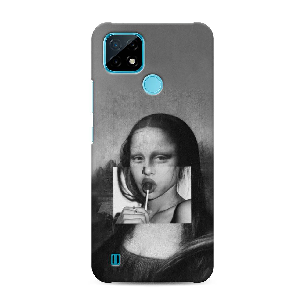 

Пластиковый чехол "Mona Lisa sucking lollipop" на Realme C21, 254920-7
