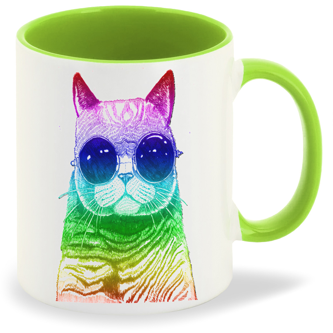 

Кружка CoolPodarok Животные Радужный кот, Животные Радужный кот