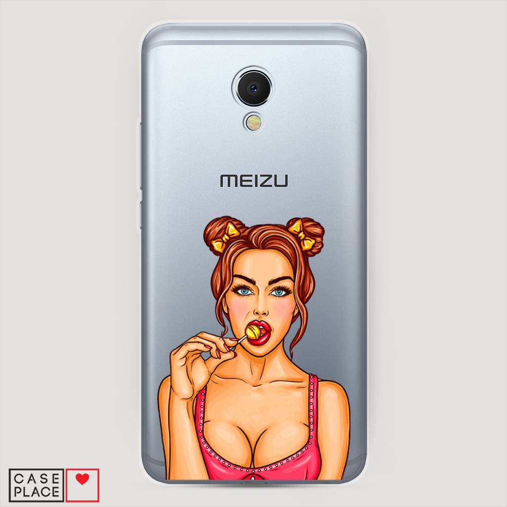 

Чехол Awog на Meizu MX6 "Вкусный леденец", Бежевый;коричневый;розовый