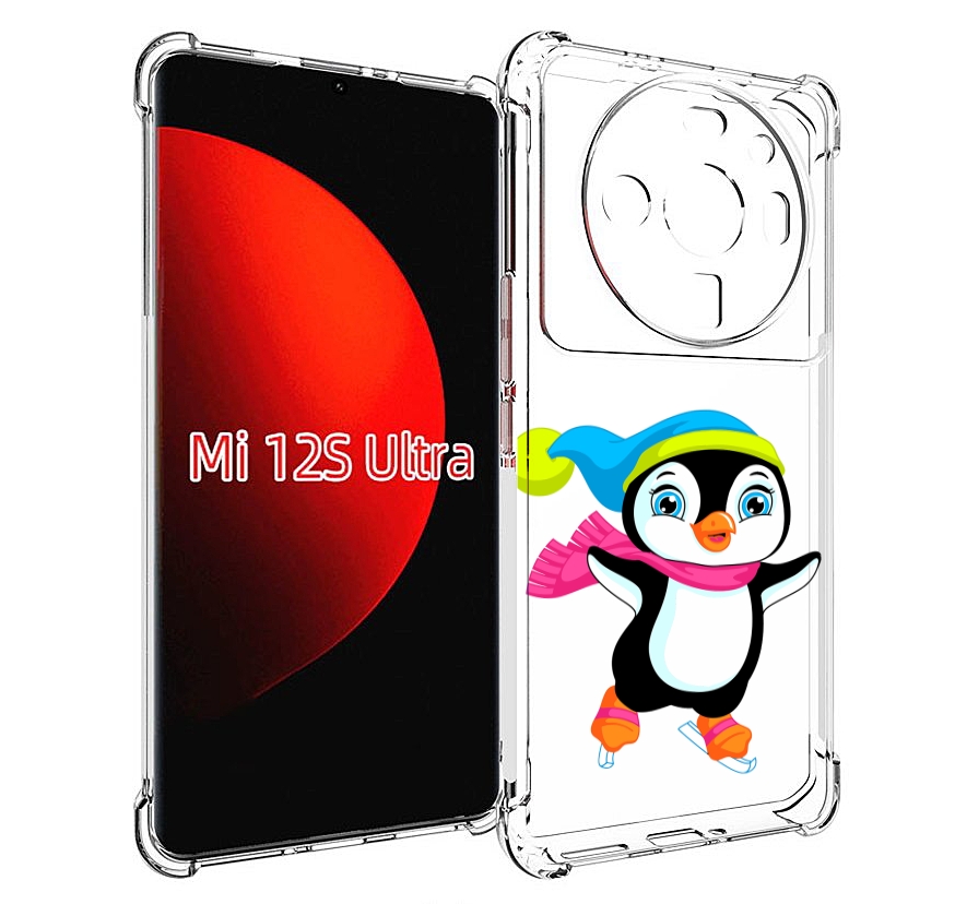 

Чехол MyPads пингвин на коньках для Xiaomi 12S Ultra, Прозрачный, Tocco