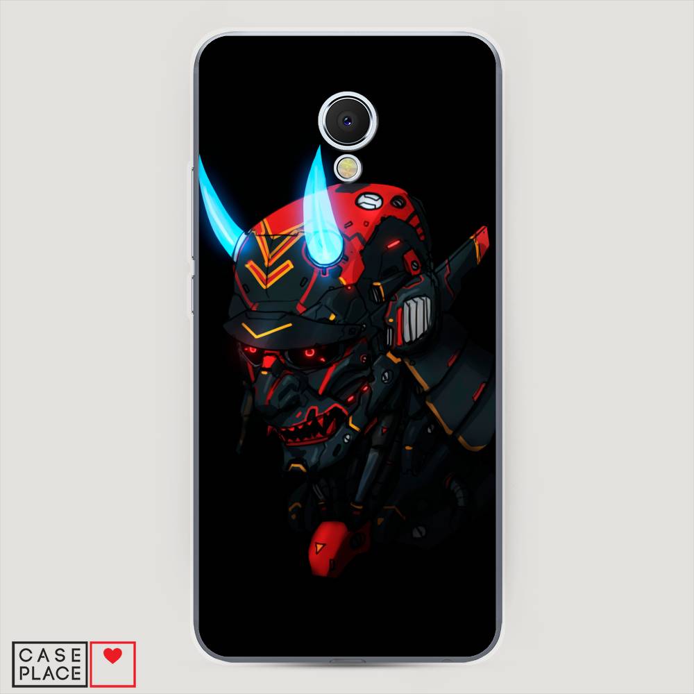 

Чехол Awog на Meizu MX6 "Неоновый самурай", Черный;красный;голубой, 70950-6