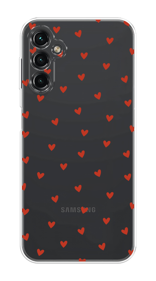 

Чехол Homey на Samsung Galaxy A14 4G "Red hearts", Красный;прозрачный, 2107950-1