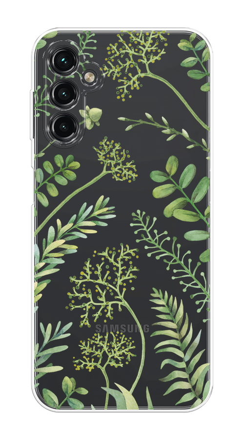 

Чехол Homey на Samsung Galaxy A14 4G "Green Leaves", Зеленый;прозрачный, 2107950-1