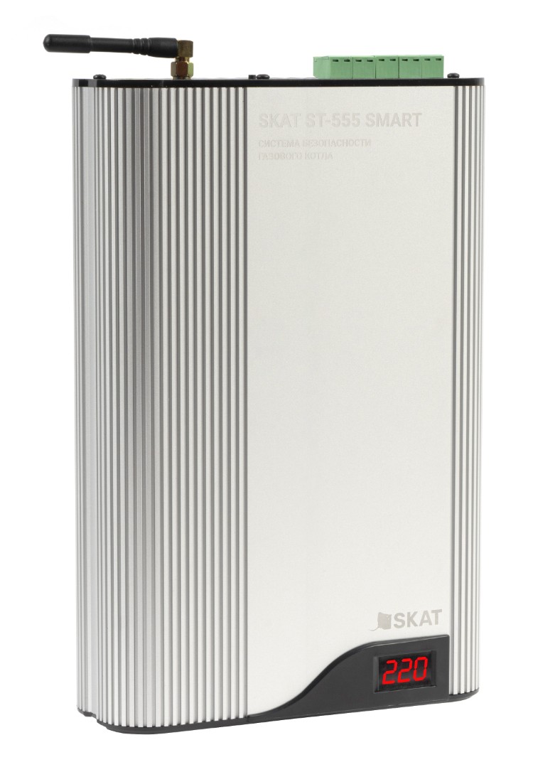 Система безопасности газового котла SKAT ST-555 SMART беспроводной датчик угарного газа ипро