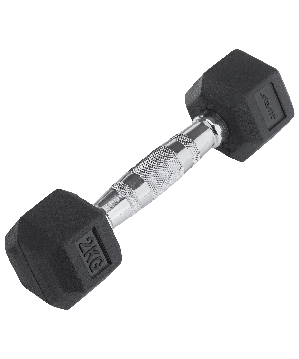 

Гантель гексагональная STARFIT DB-301 2 кг, обрезиненная, черный, 2 шт, DB-301