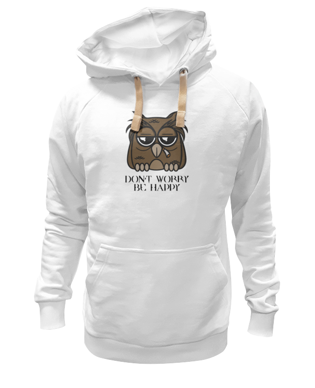 

Худи унисекс Printio Грустная сова белое 3XL, Белый, Грустная сова