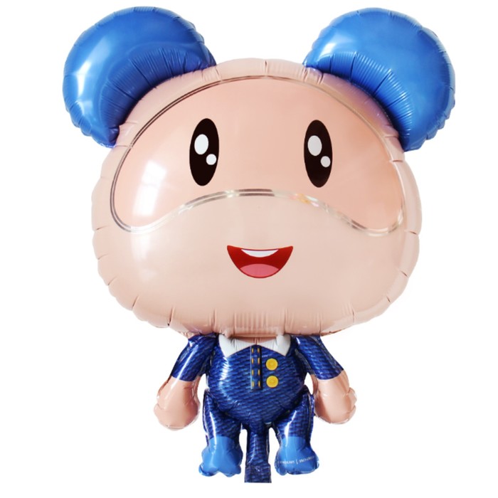 

Шар фольгированный 29 Джентельмен, Синий;бежевый