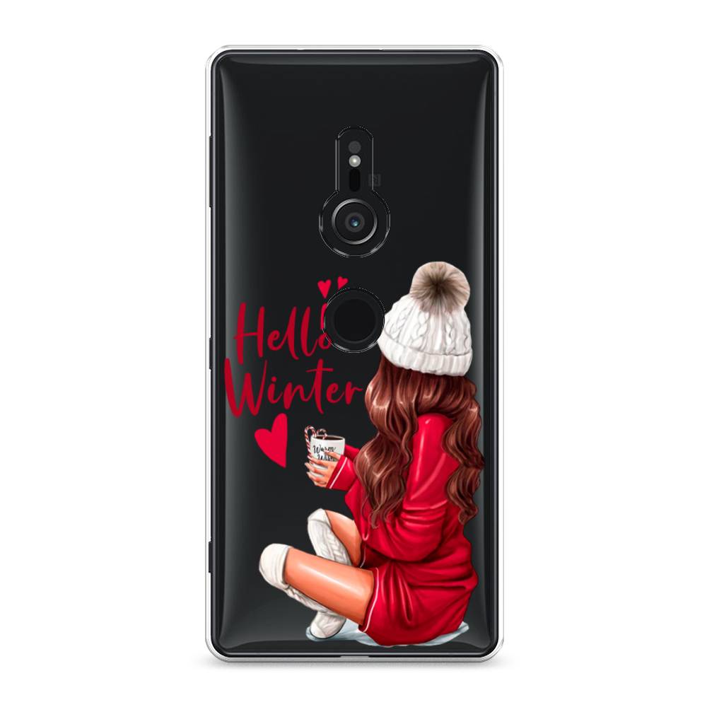 

Чехол для Sony Xperia XZ2 "Hello winter", Красный;белый;коричневый, 52850-5