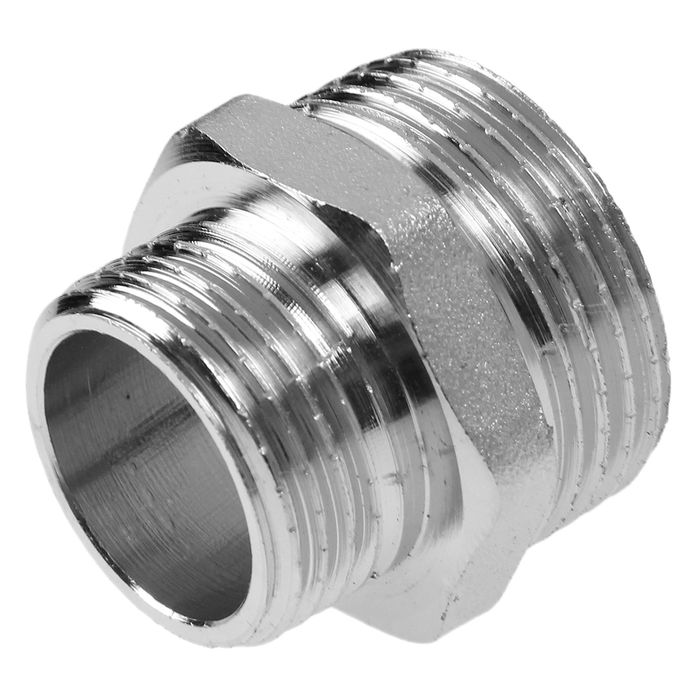 

Ниппель переходной, 1/2" х 3/4" никелированный (10 шт), Серебристый