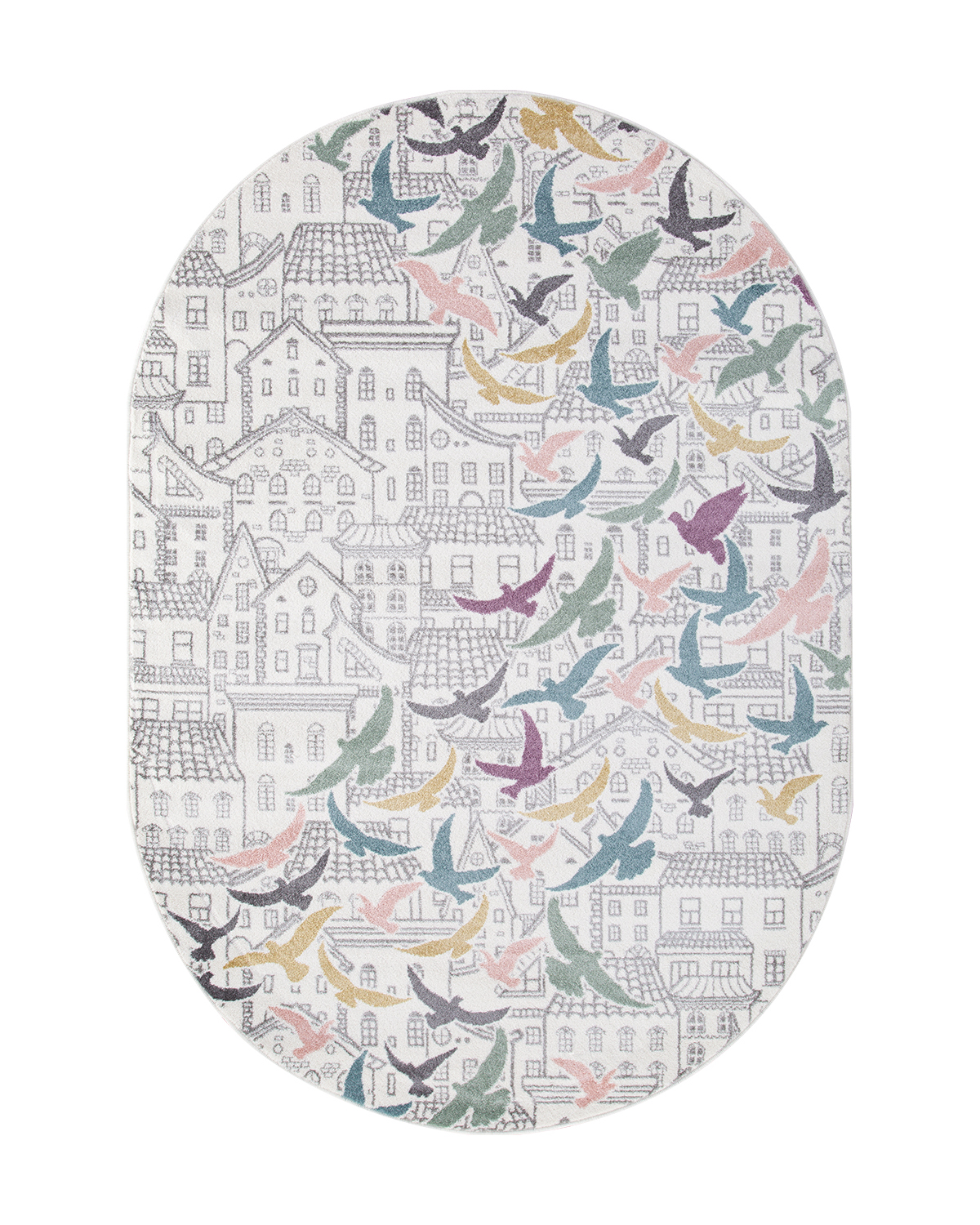 

Ковёр Merinos Sofit 160x230 овальный кремовый/разноцветный C040