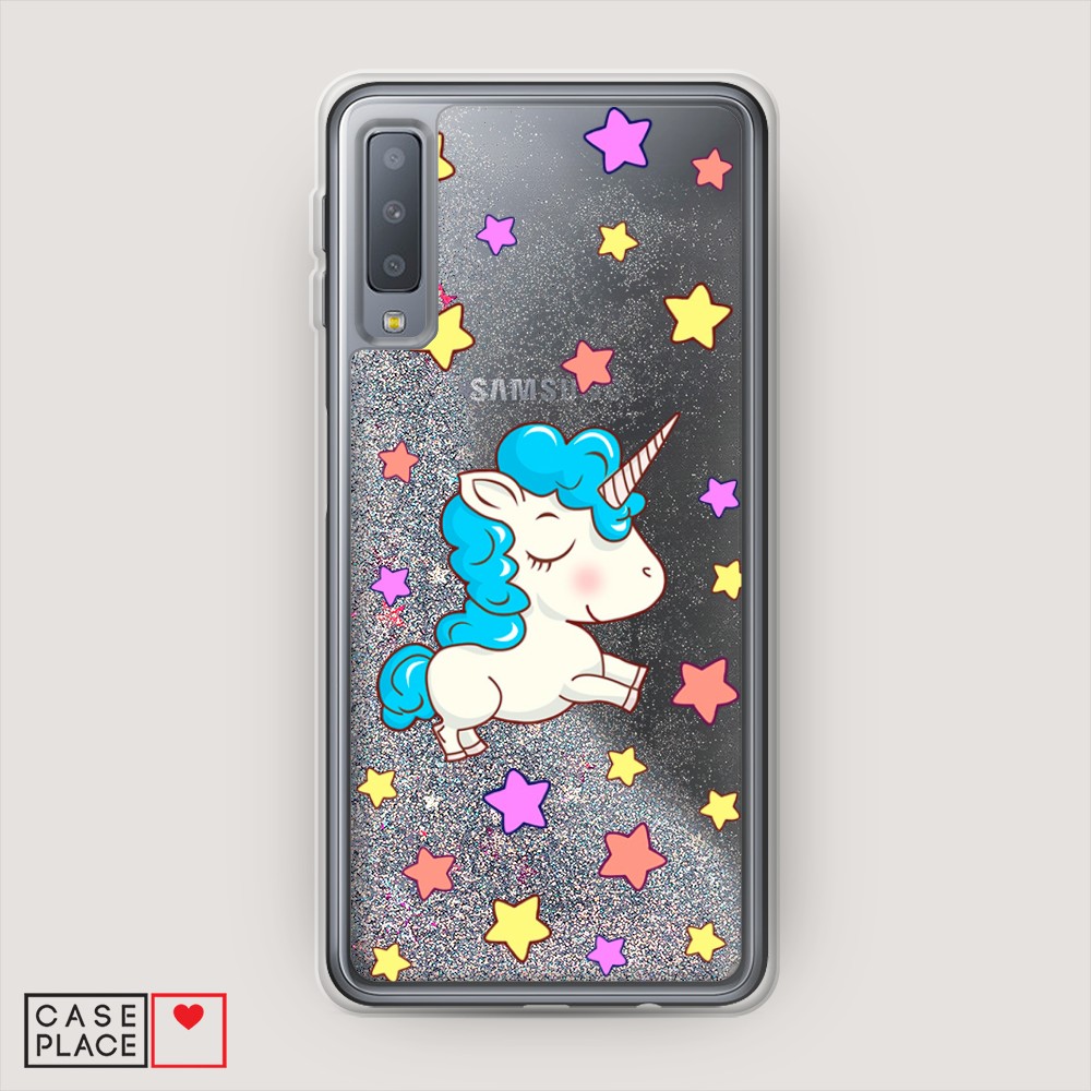 

Чехол Awog на Samsung Galaxy A7 2018 "Звездный единорог", 26791-1