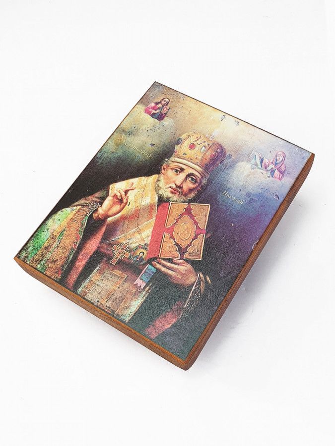

Икона Николай Чудотворец, под старину, 15х19 см