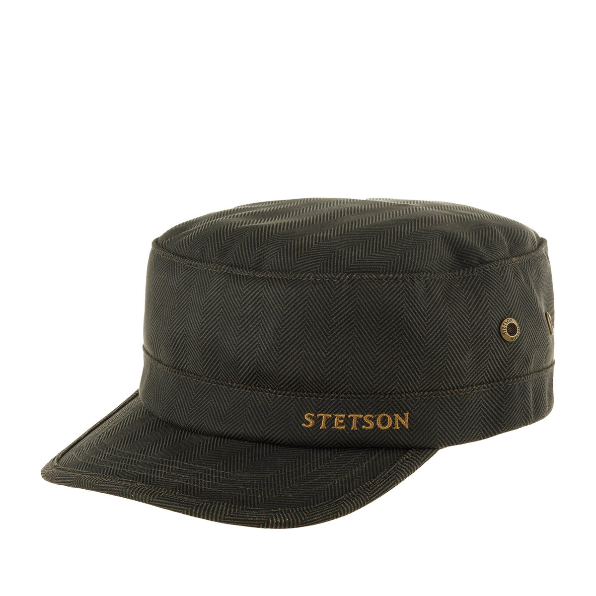 Кепка немка унисекс Stetson 7495501 ARMY CAP HERRINGBONE темно-оливковая, р.59 Шри-Ланка хаки, размер 59