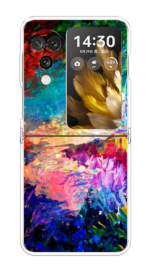 

Чехол на Oppo Find N3 Flip "Лес-гуашь", Синий;розовый;зеленый, 2517250-1