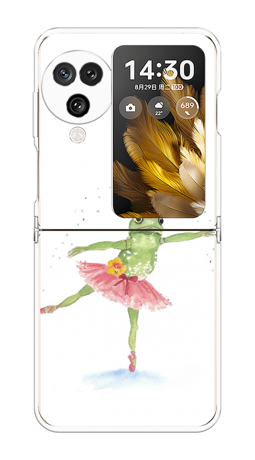 

Чехол на Oppo Find N3 Flip "Лягушка-балерина", Зеленый, 2517250-1
