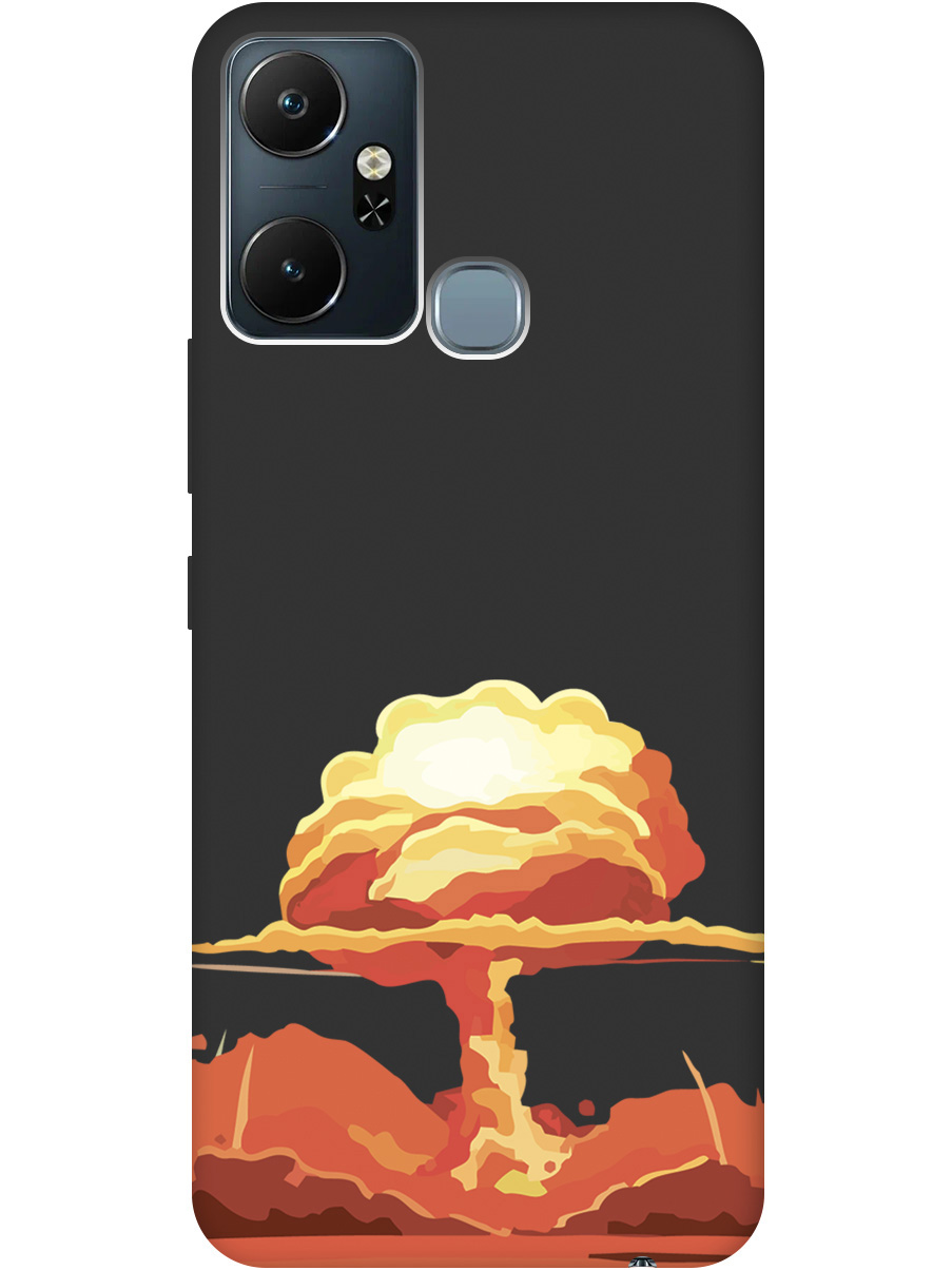 

Чехол на Infinix Smart 6 Plus силиконовый матовый Soft Touch с принтом "Boom", Черный;красный, 20000391