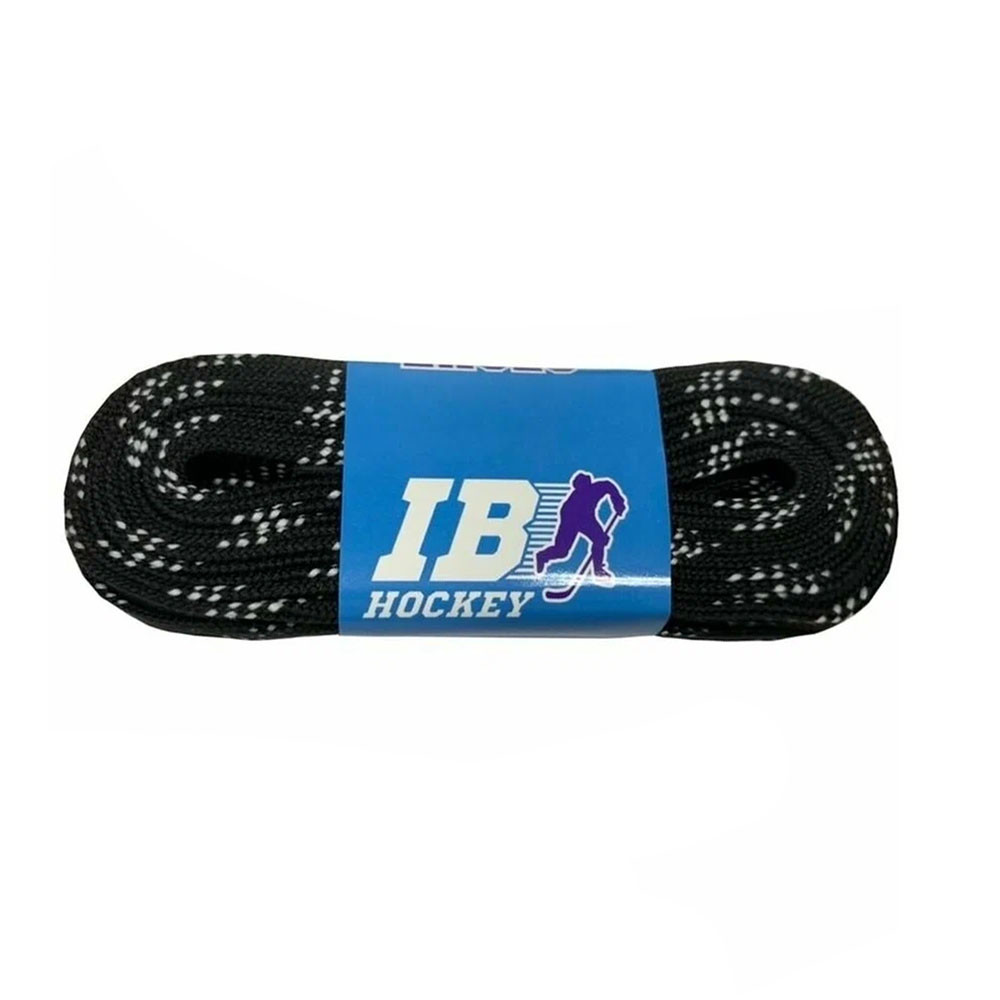 Шнурки для коньков IB Hockey с пропиткой, HLIB305BK, 305см
