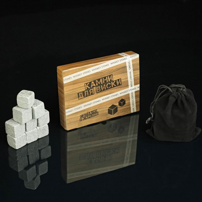 фото Подарки камни для охлаждения виски "карелия" (9 кубиков) nobrand