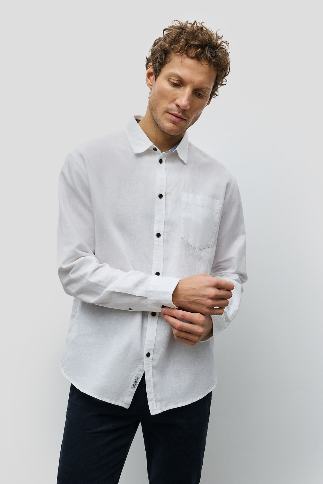 Рубашка мужская Baon B6623007 белая XL