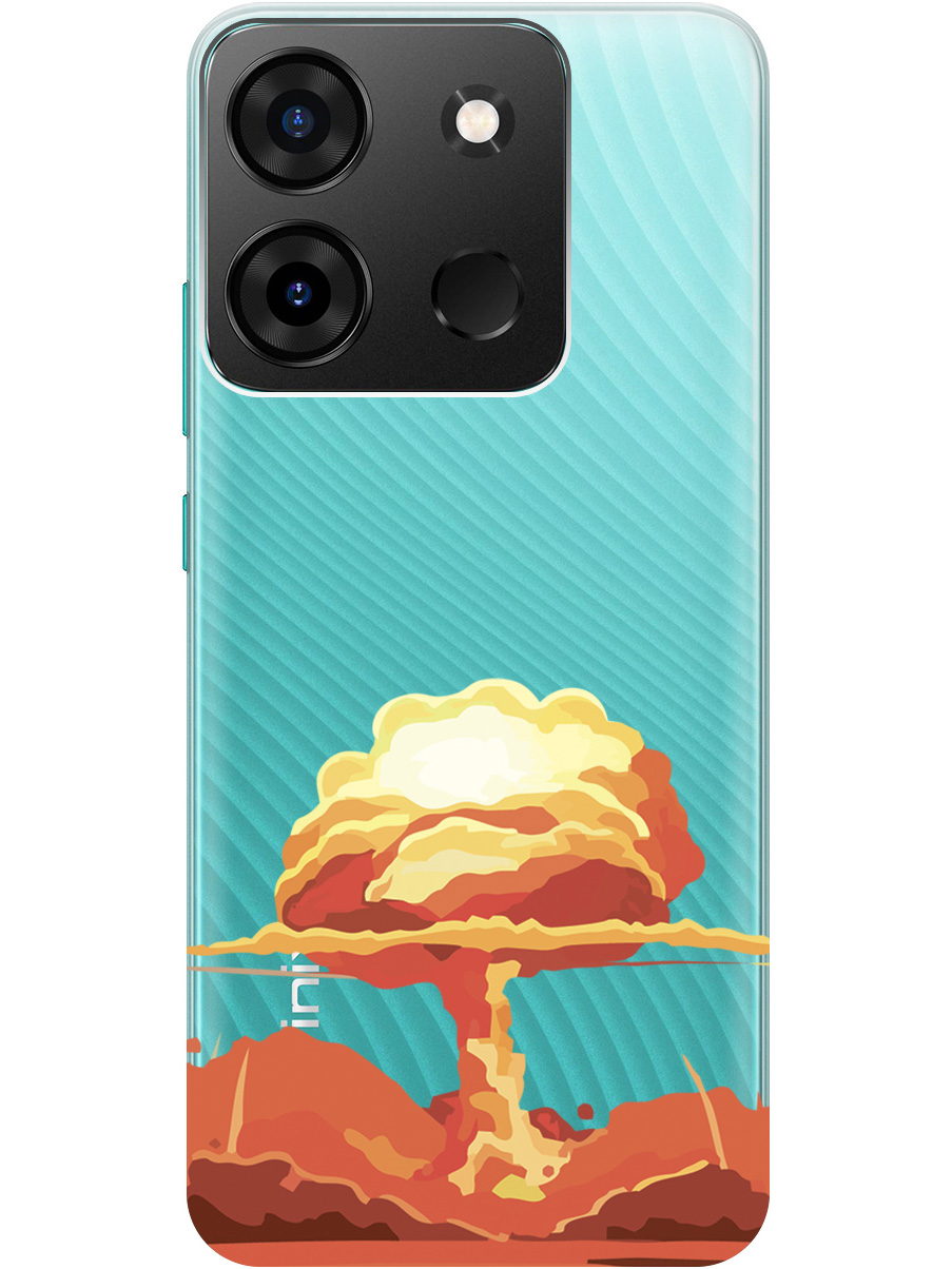 

Чехол на Infinix Smart 7 Plus силиконовый с принтом "Boom", Прозрачный;красный, 20000073