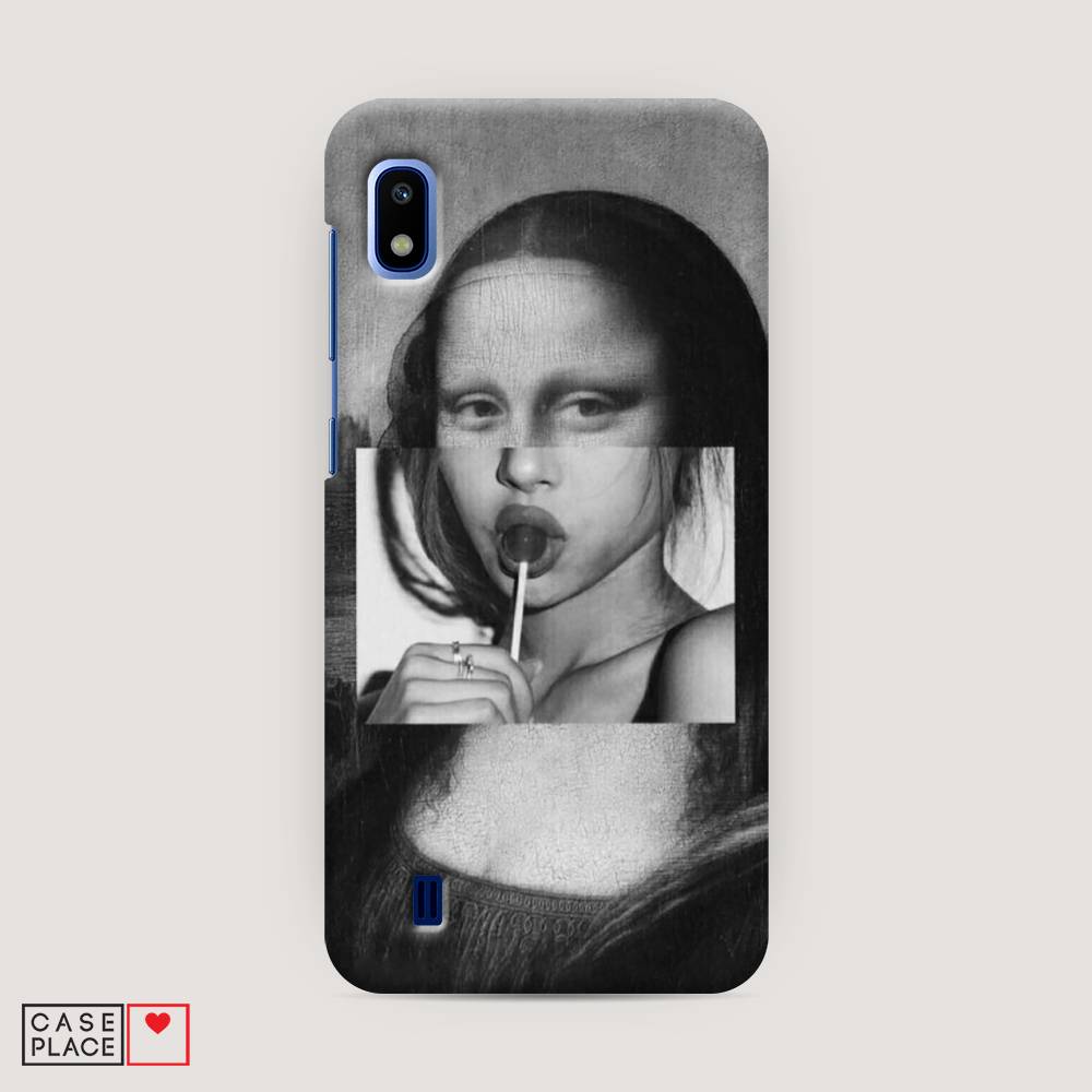 фото Пластиковый чехол "mona lisa sucking lollipop" на samsung galaxy a10 awog