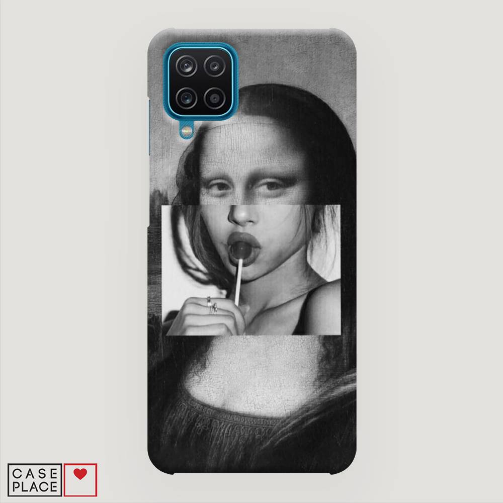 фото Пластиковый чехол "mona lisa sucking lollipop" на samsung galaxy a12 awog