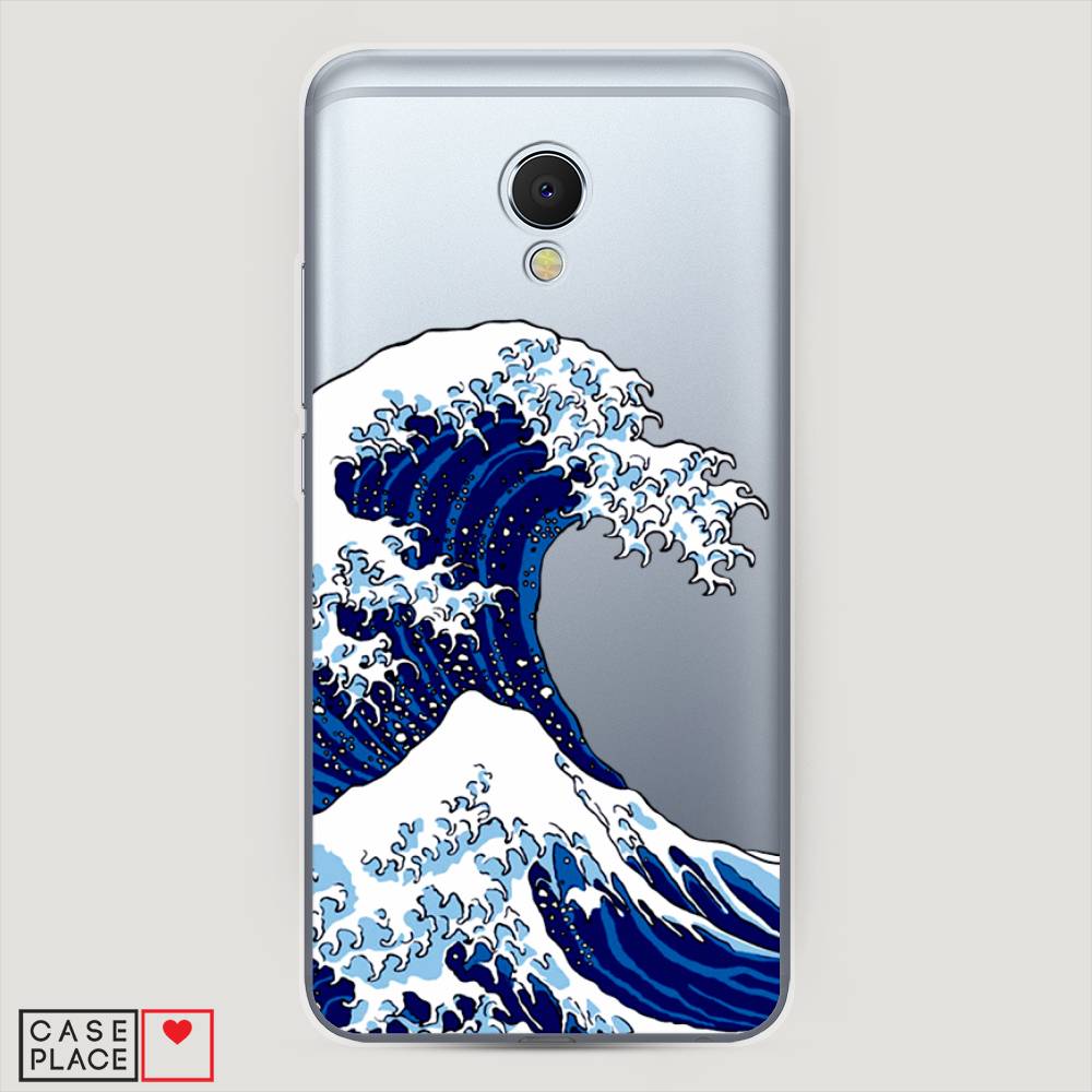 

Чехол Awog на Meizu MX6 "Волна в Канагаве", Синий;белый, 70950-4