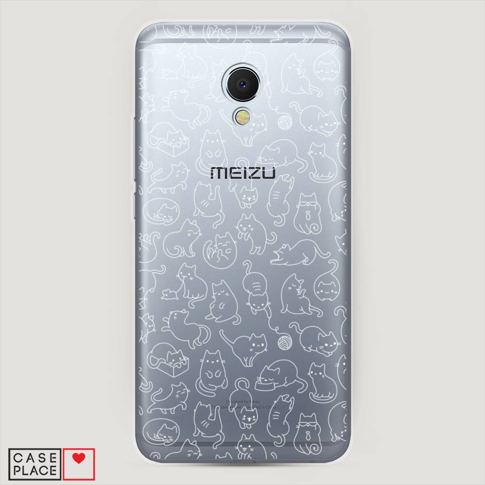 

Чехол Awog на Meizu MX6 "Шкодливые котики", Черный;белый;серый, 70950-2