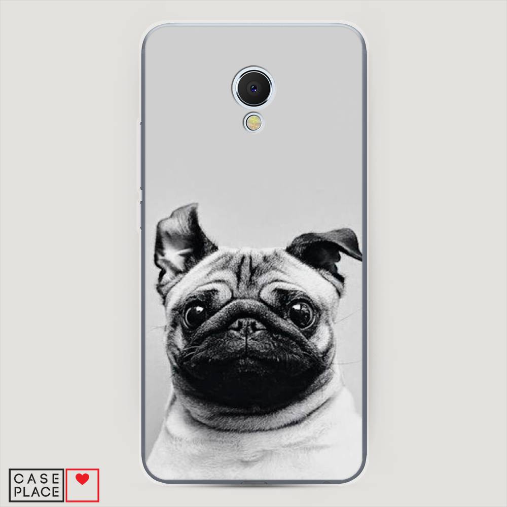 

Чехол Awog на Meizu MX6 "Ушастый мопс", Серый, 70950-1