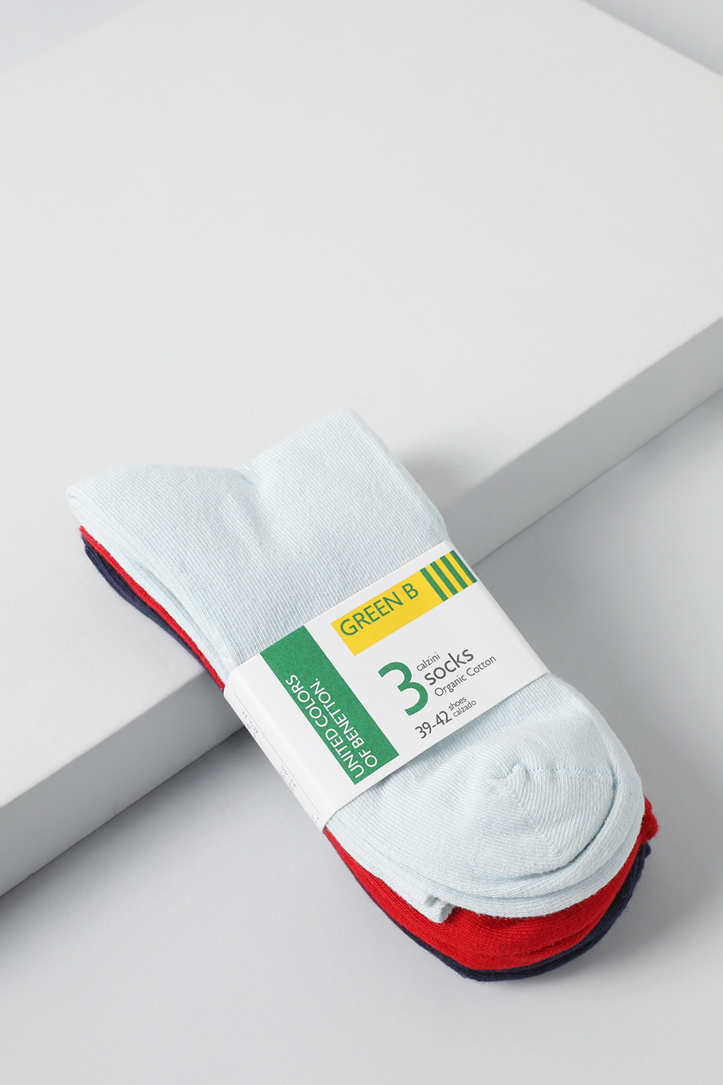 

Комплект носков женских United Colors of Benetton 6GRD2701M голубой/красный/синий M, 6GRD2701M
