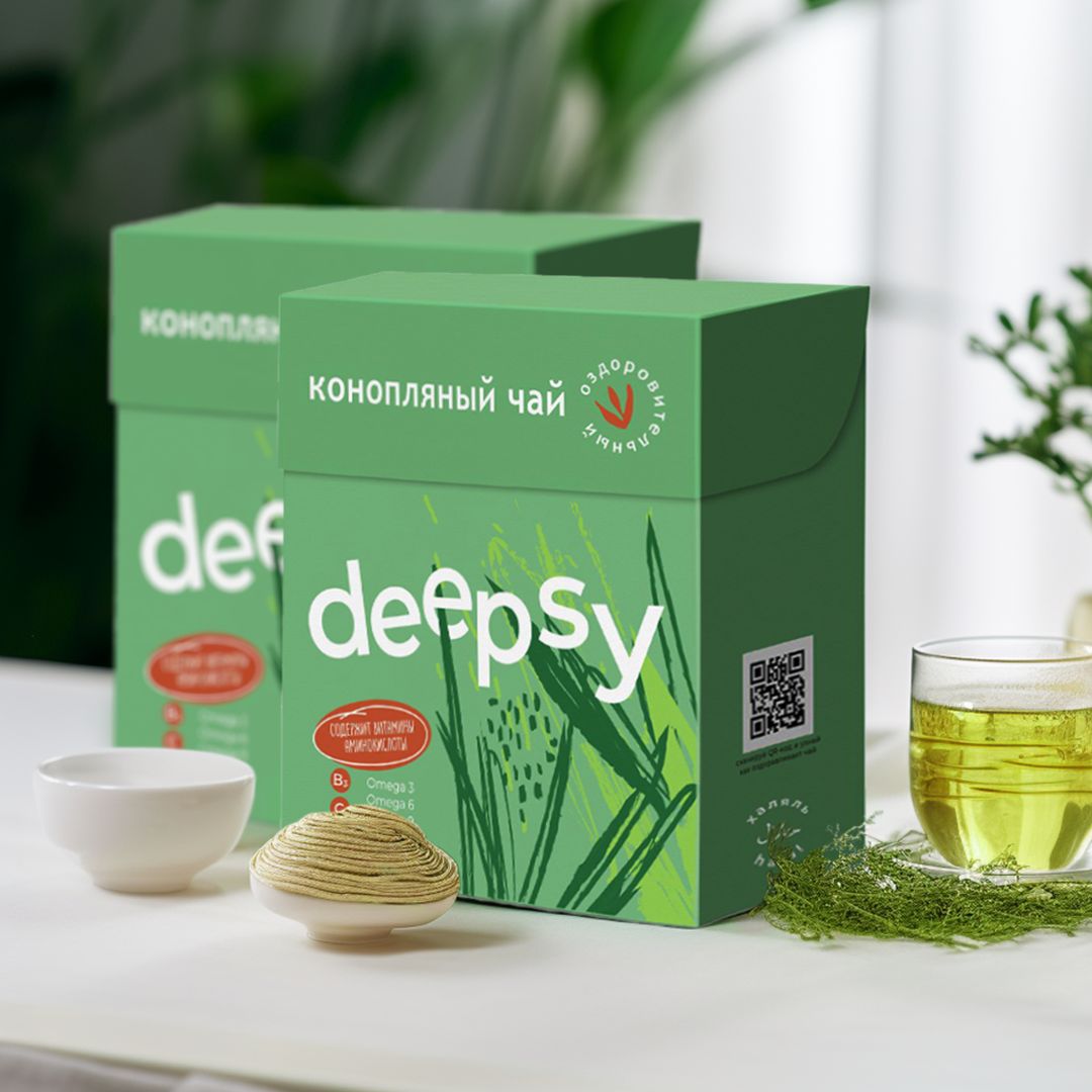 

Чай Deepsy Конопляный в пирамидках, 20 пакетиков, 69 г