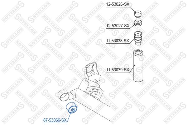 

Сайлентблок заднего балки Stellox 8753066SX kia picanto 04